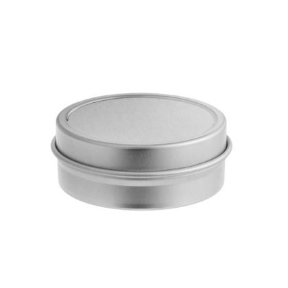 1 oz. Silver Flat Tin with Slip Lid