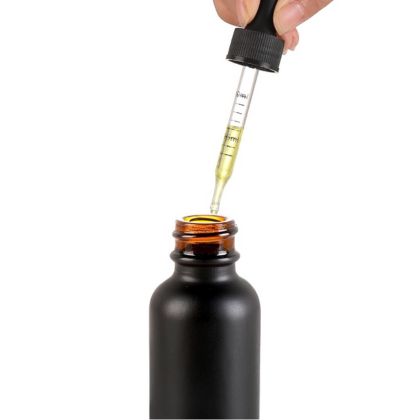 20-400 Black Glass Dropper
