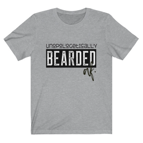 Angie Watts Bearded AF. Men's Gray Short Sleeve Tee