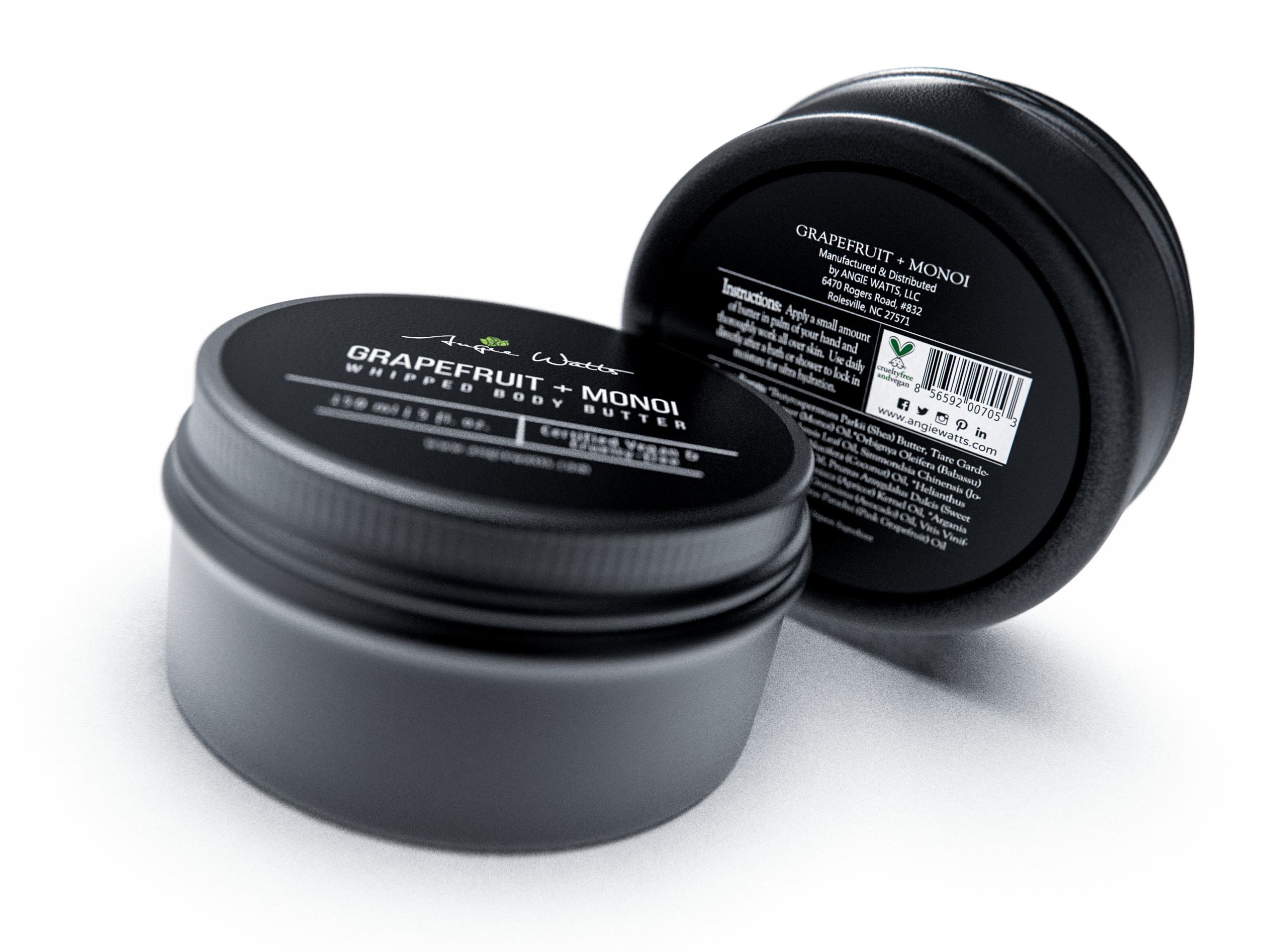 Grapefruit + Monoi All Natural Whipped Body Butter, 5 oz