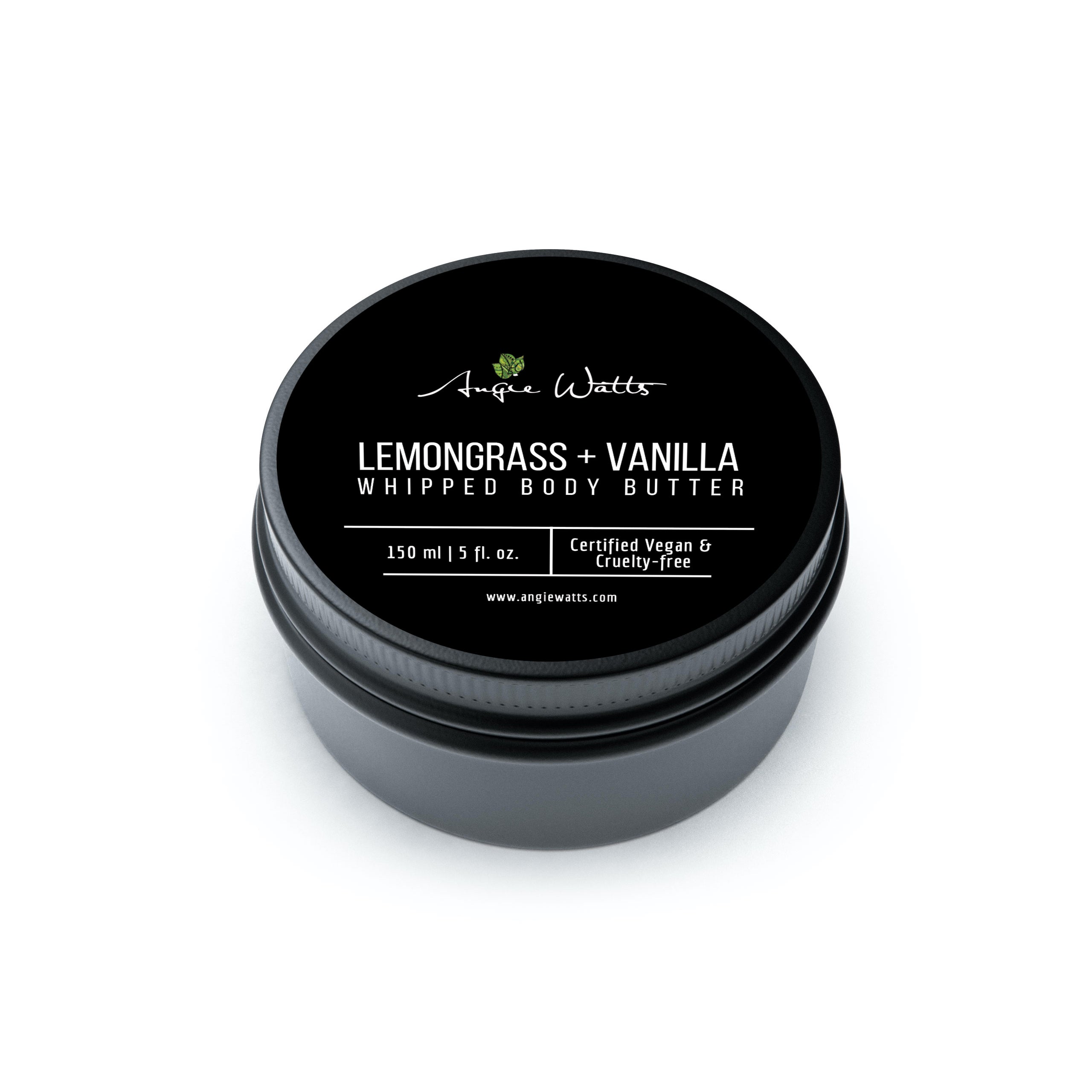 Lemongrass + Vanilla All Natural Whipped Body Butter, 5oz