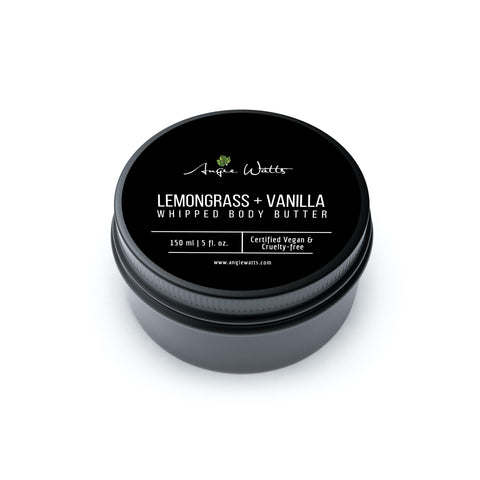 Lemongrass + Vanilla All Natural Whipped Body Butter, 5oz