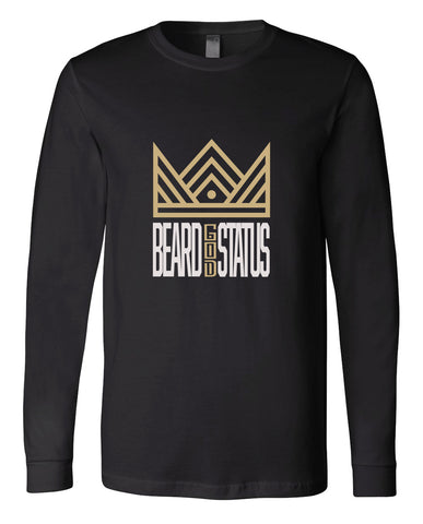 Angie Watts Beard God Status Black Long Sleeve Tee